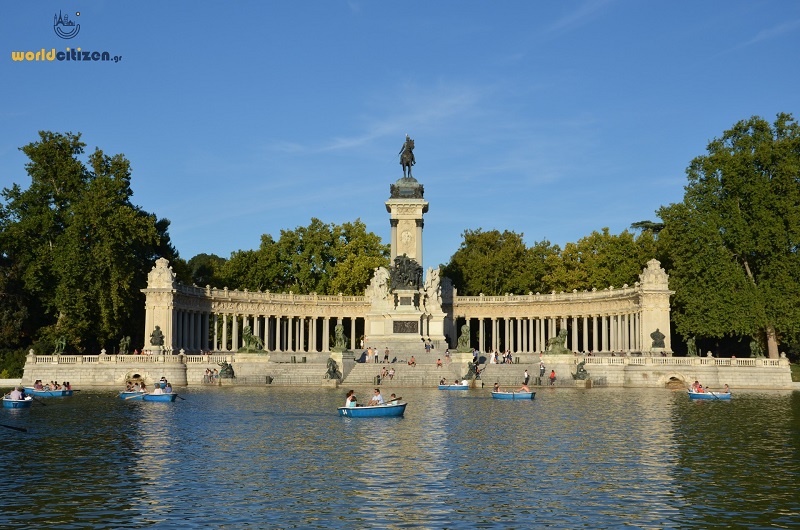 Retiro Park in Madrid, Spain.