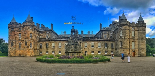 Holyrood Palace at Edinburgh in Scotland ~ Exoteric view.