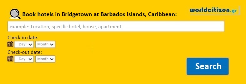 worldcitizen.gr Book hotels at Bridgetown in Barbados Islands, Caribbean.