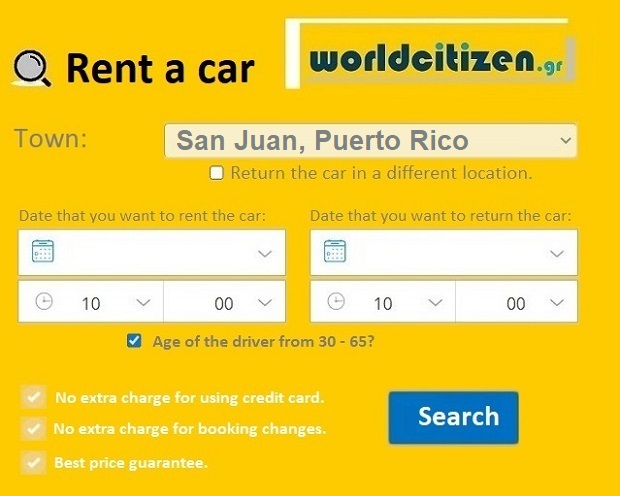 Rent a car to San Juan in Puerto Rico.