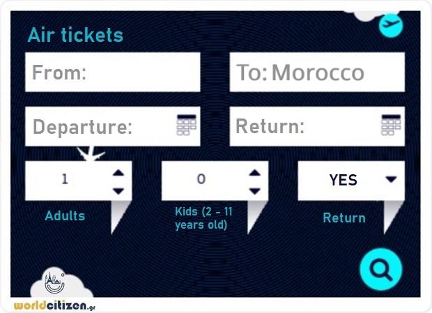 worldcitizen.gr air tickets to Morocco.