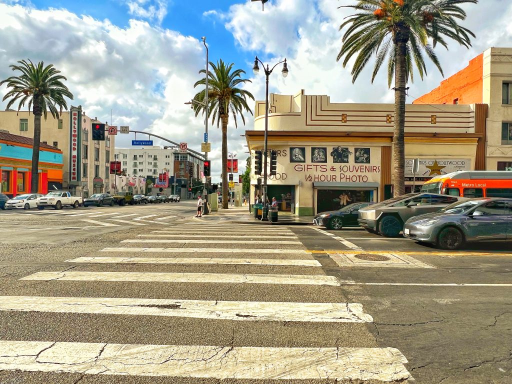 Hollyood Boulevard, Los Angeles, California.